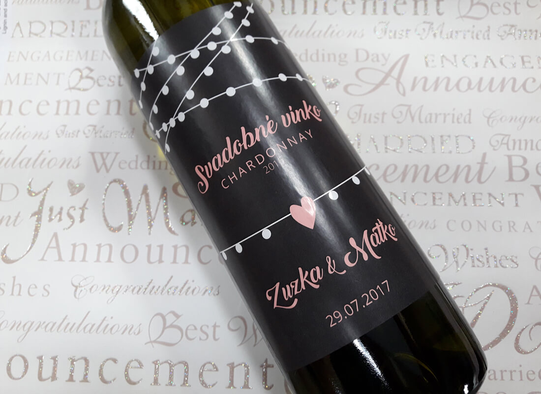 Svadobné vína - Vína, etikety a grafika